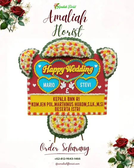 Papan Bunga Pernikahan Jangkar